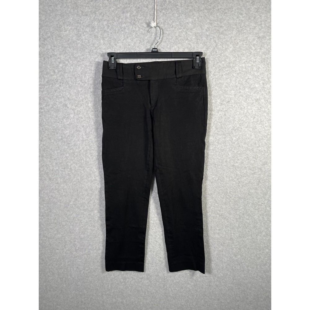 Banana Republic The Sloan Fit Pants Womens 4 Black Stretch Straight Leg Classic